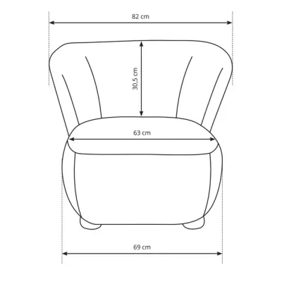Čalouněné křeslo HALIFAX 2 - smetanové