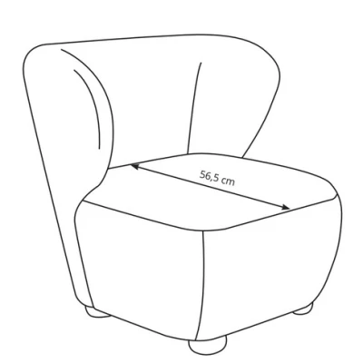 Čalouněné křeslo HALIFAX 2 - smetanové