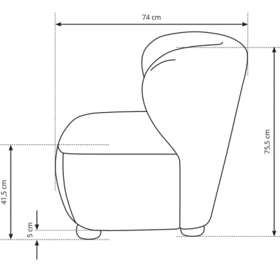 Čalouněné křeslo HALIFAX 2 - smetanové