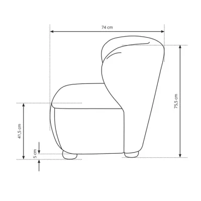 Čalouněné křeslo HALIFAX 2 - smetanové