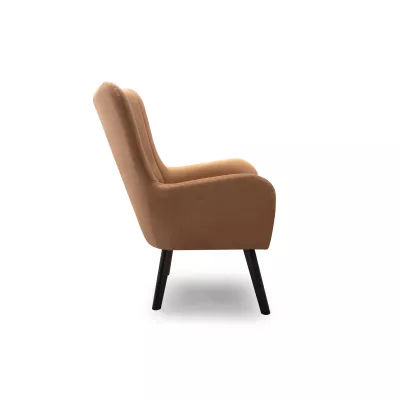 Čalouněné křeslo ušák KENORA - hnědé