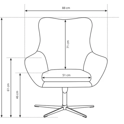 Otočné křeslo LESLI 1 - bílé