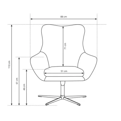 Otočné křeslo LESLI 1 - bílé