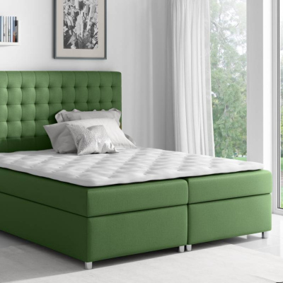 Kontinentální postel Evio zelená 160 + topper zdarma