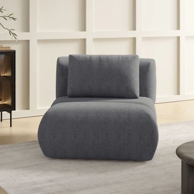 Čalouněné křeslo OSHAWA - tmavé popelavé