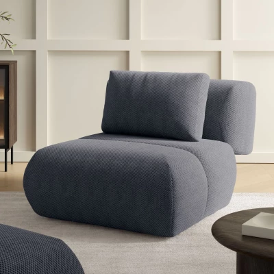 Čalouněné křeslo OSHAWA - tmavé popelavé