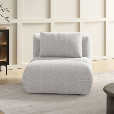 Čalouněné křeslo OSHAWA - světlé šedé