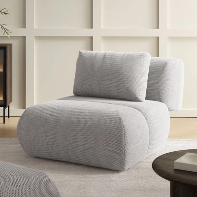 Čalouněné křeslo OSHAWA - světlé šedé