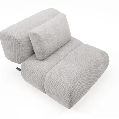 Čalouněné křeslo OSHAWA - světlé šedé