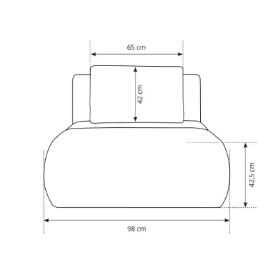 Čalouněné křeslo OSHAWA - světlé šedé