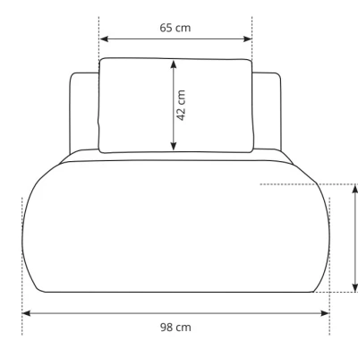 Čalouněné křeslo OSHAWA - béžové 1