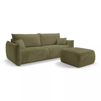 Čalouněná taburetka SUDBURY - olivová