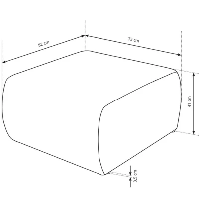 Čalouněná taburetka SUDBURY - ocelová šedá