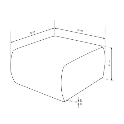 Čalouněná taburetka SUDBURY - béžová