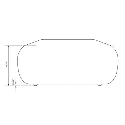 Čalouněná podnožka SURREY - modrá