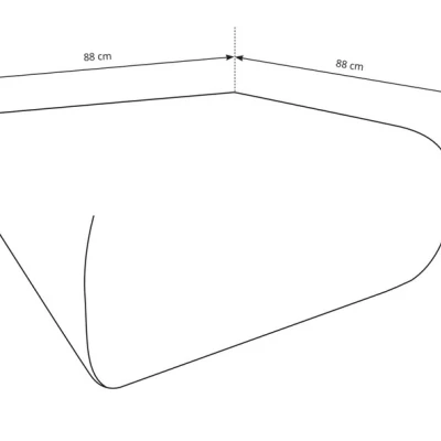 Čalouněná podnožka SURREY - rezavá