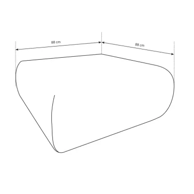 Čalouněná podnožka SURREY - rezavá