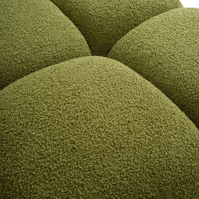 Čalouněný taburet SELKIR - zelený