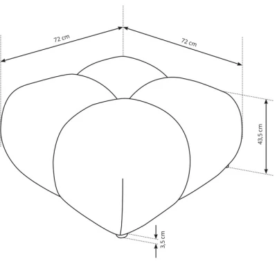 Čalouněný taburet SELKIR - zelený