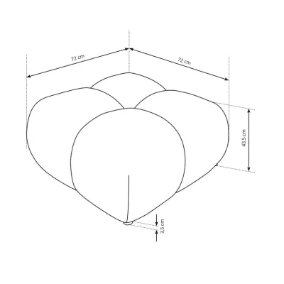 Čalouněný taburet SELKIR - zelený