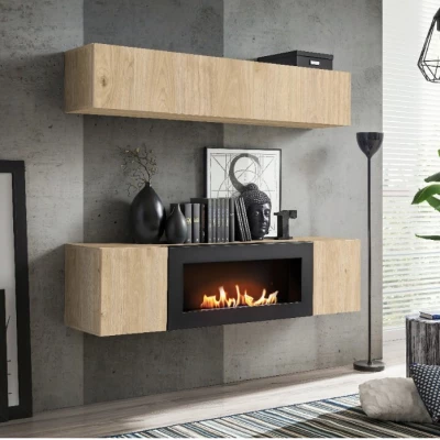 TV stolek s biokrbem FREYA - hickory jackson