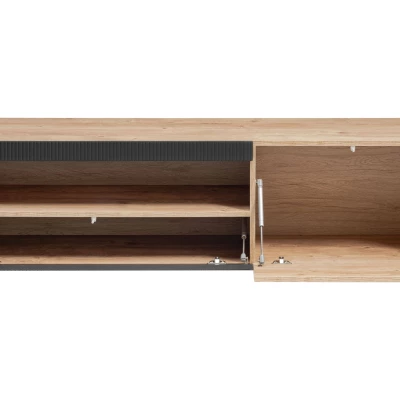 Televizní stolek INKADU - dub ribbeck / černý