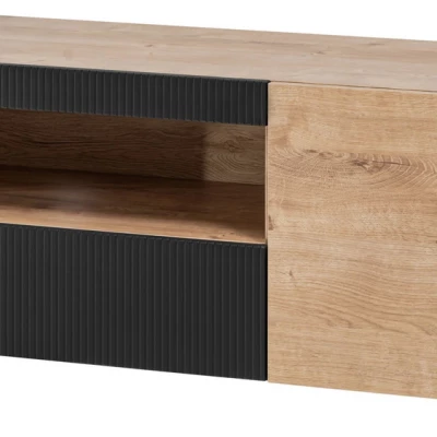 Televizní stolek INKADU - dub ribbeck / černý