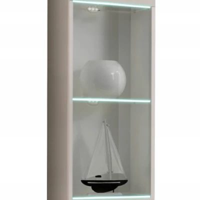 Závěsná vitrína FREYA s osvětlením - kašmír