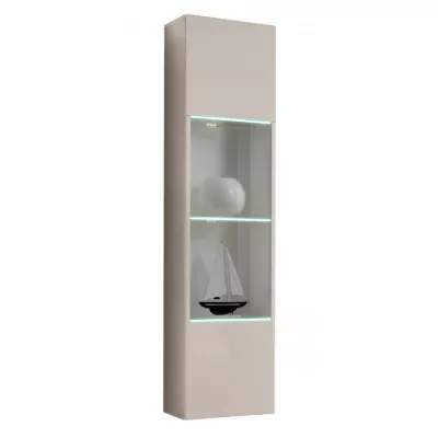 Závěsná vitrína FREYA s osvětlením - kašmír