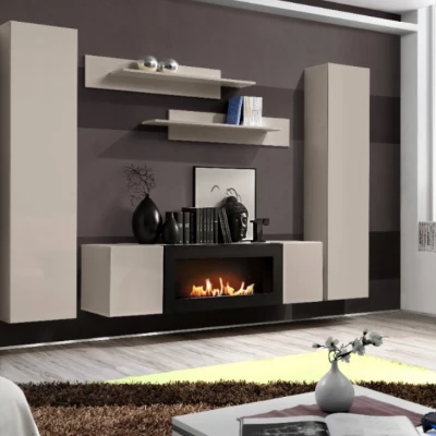 Vysoká závěsná skříňka FREYA - kašmír