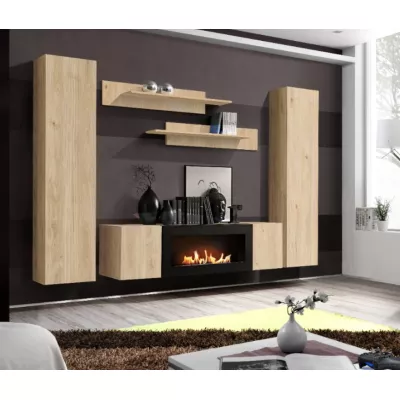 Vysoká závěsná skříňka FREYA - hickory jackson