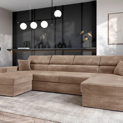 Sedací souprava do U AMIRA - světle hnědá