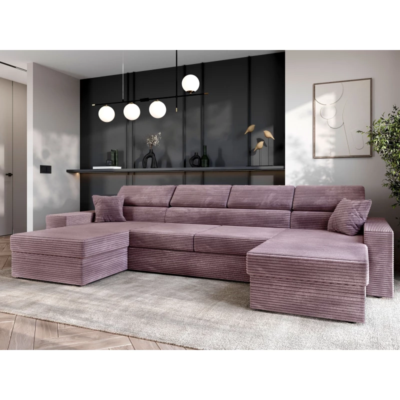 Sedací souprava do U AMIRA - světle fialová