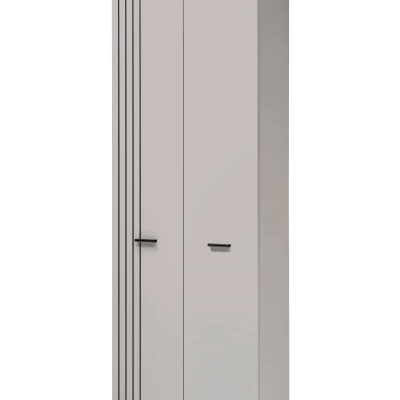 Šatní skříň 60 cm PETUNIA se šuplíkem - kašmír / černá