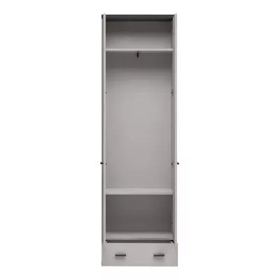 Šatní skříň 60 cm PETUNIA se šuplíkem - kašmír / černá