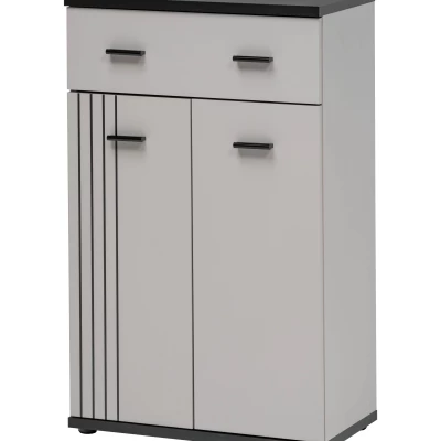 Botník se šuplíkem PETUNIA - kašmír / černý