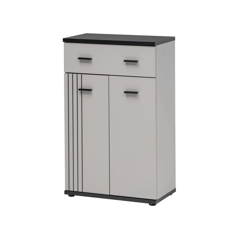 Botník se šuplíkem PETUNIA - kašmír / černý