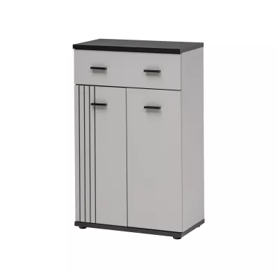 Botník se šuplíkem PETUNIA - kašmír / černý