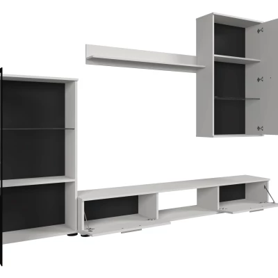 Obývací stěna VENNY - dub artisan / bílá