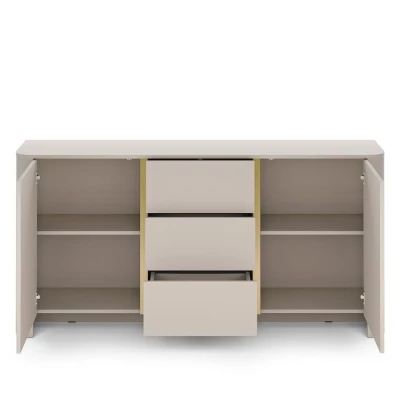 Kombinovaná komoda BETTY - kašmír / zlatá