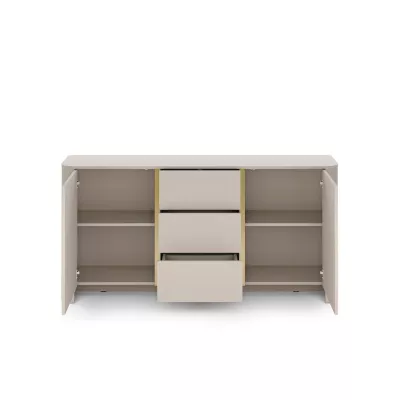 Kombinovaná komoda BETTY - kašmír / zlatá