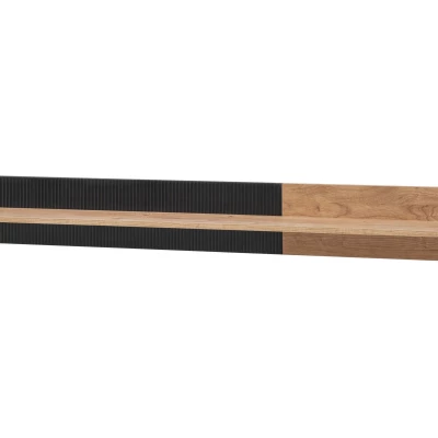 Závěsná police INKADU - dub ribbeck / černá