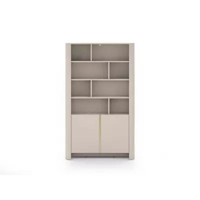 Policový regál BETTY - kašmír / zlatý