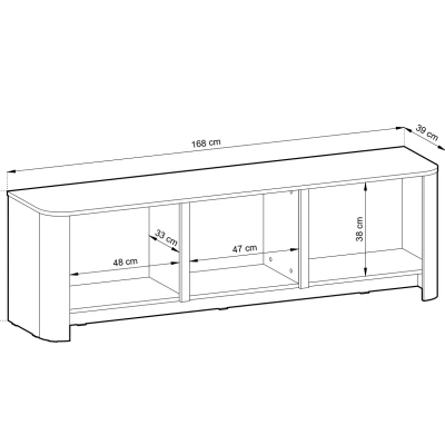 Televizní stolek BETTY - kašmír / zlatý