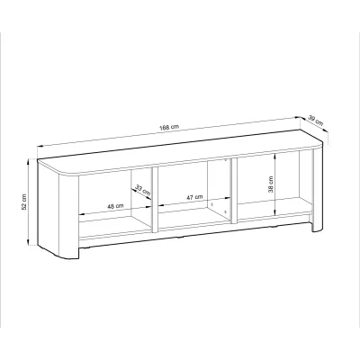Televizní stolek BETTY - kašmír / zlatý