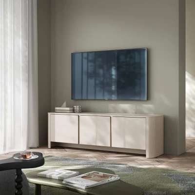 Televizní stolek BETTY - kašmír / zlatý