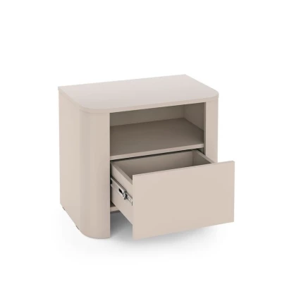 Noční stolek BETTY - kašmír / zlatý