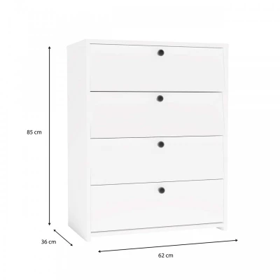 Botník s výklopnými dvířky ZAYAN - bílý