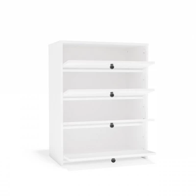 Botník s výklopnými dvířky ZAYAN - bílý