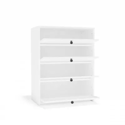 Botník s výklopnými dvířky ZAYAN - bílý